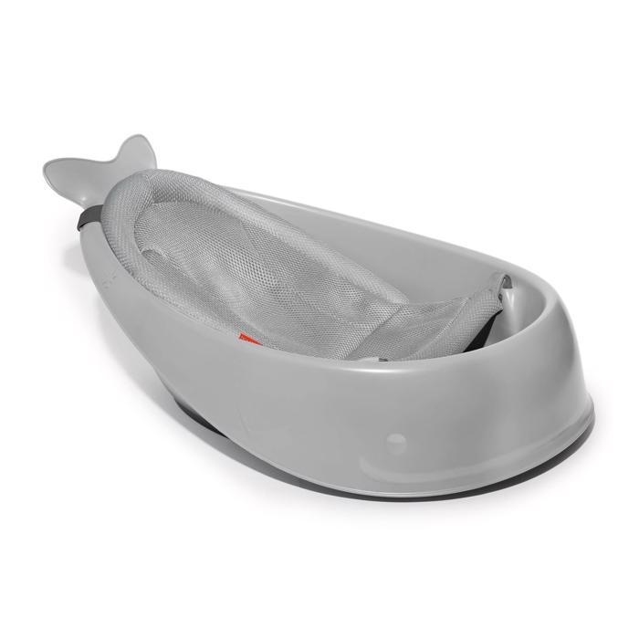 Skip Hop - Babybadewanne mit ergonomischer Matte MOBY 3 grau