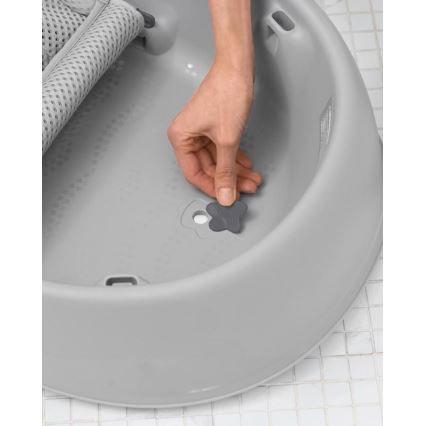 Skip Hop - Babybadewanne mit ergonomischer Matte MOBY 3 grau