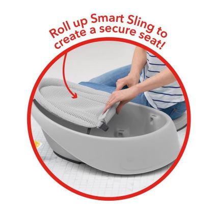 Skip Hop - Babybadewanne mit ergonomischer Matte MOBY 3 grau