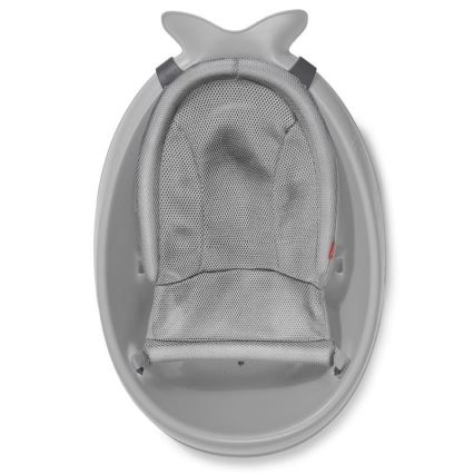 Skip Hop - Babybadewanne mit ergonomischer Matte MOBY 3 grau