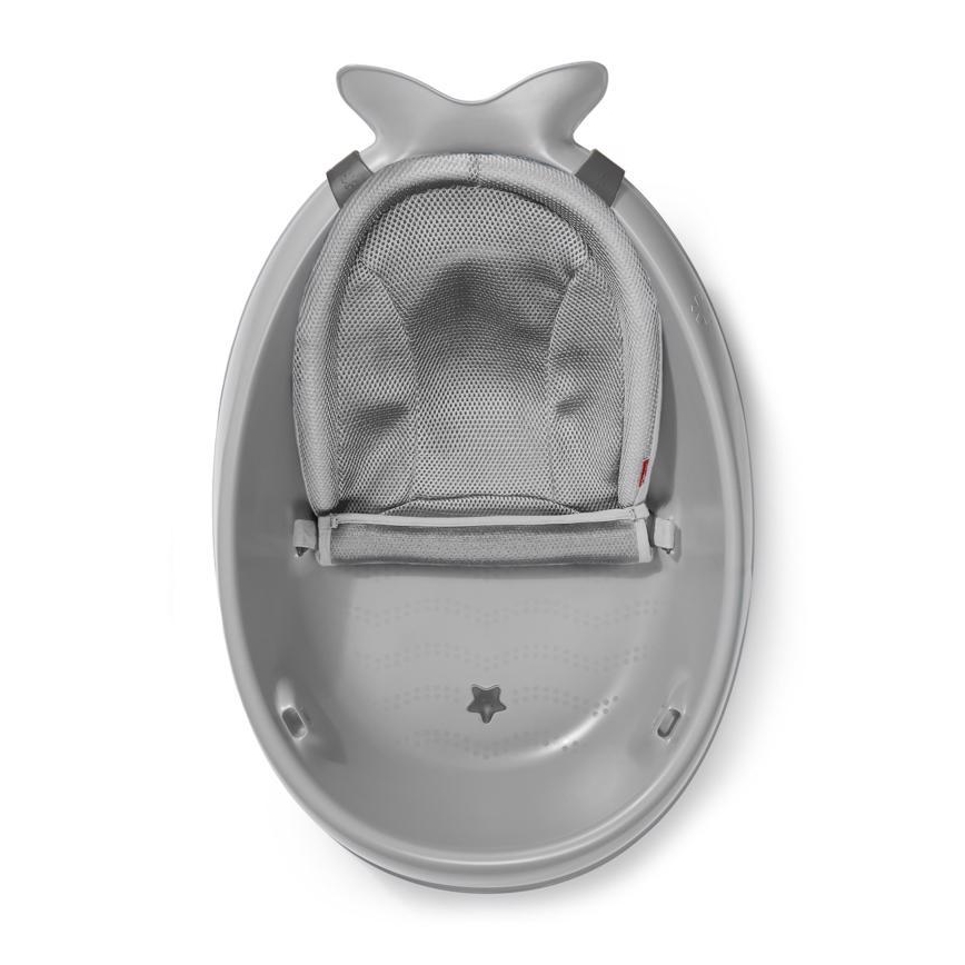 Skip Hop - Babybadewanne mit ergonomischer Matte MOBY 3 grau