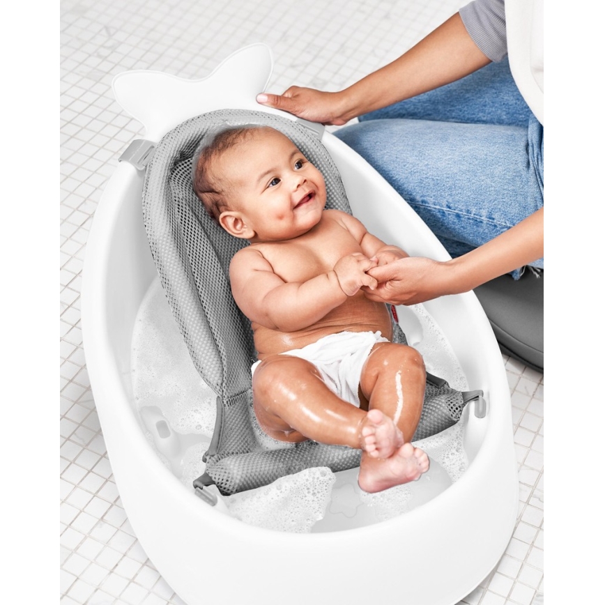 Skip Hop - Babybadewanne mit ergonomischer Matte MOBY 3 weiß