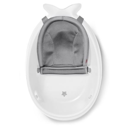 Skip Hop - Babybadewanne mit ergonomischer Matte MOBY 3 weiß