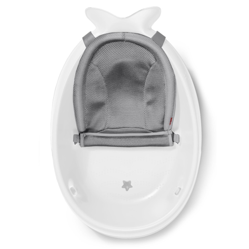 Skip Hop - Babybadewanne mit ergonomischer Matte MOBY 3 weiß
