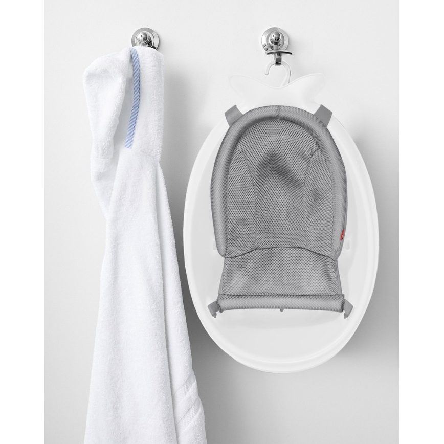 Skip Hop - Babybadewanne mit ergonomischer Matte MOBY 3 weiß