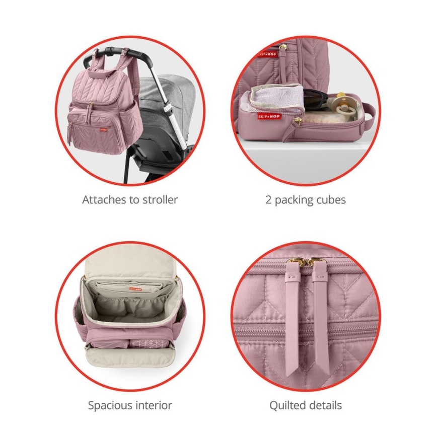 Skip Hop - Wickelrucksack für den Kinderwagen FORMA Mauve Mist