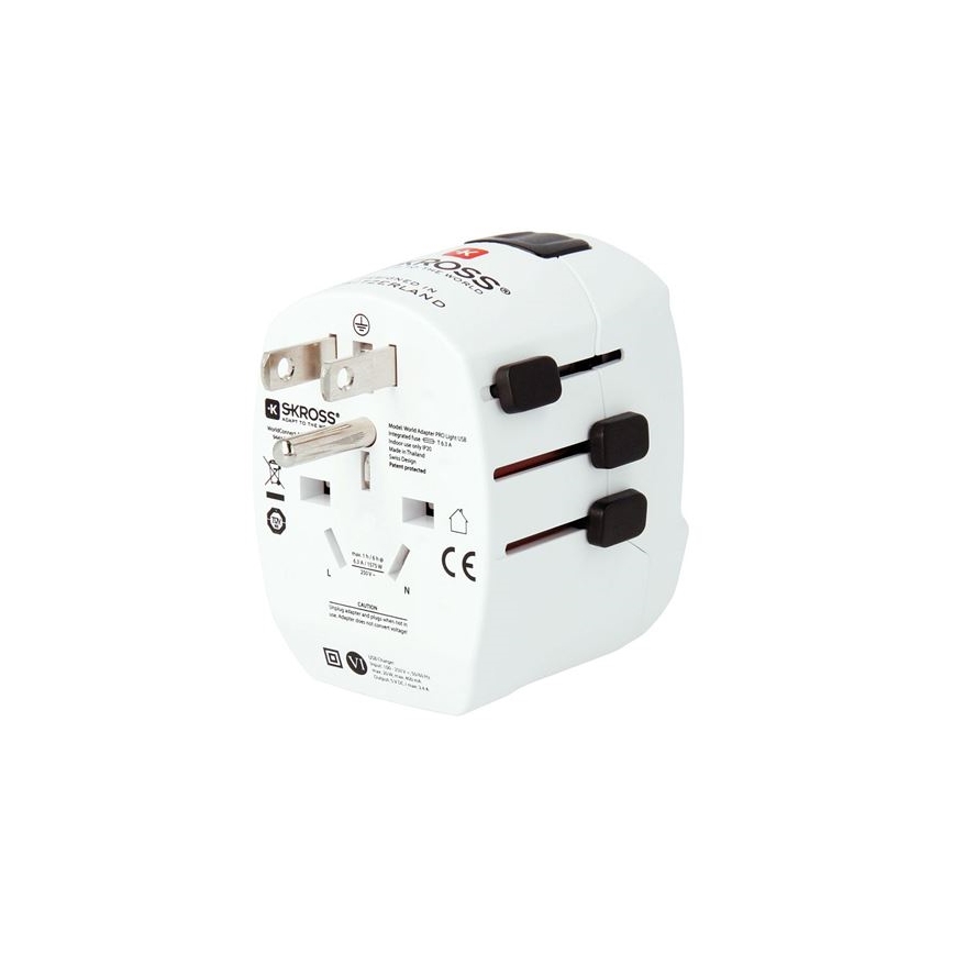 Reiseadapter PRO Light USB AC45PD - weltweit, UK+USA+AUS/CN USB A+C 45 W