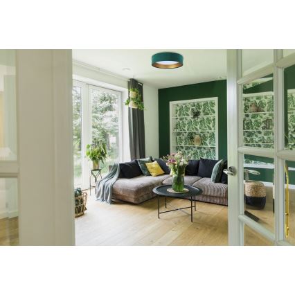 LED Dimmbares Deckenleuchte SMART GALAXY LED/24W/230V Ø 44 cm Grün/Gold 3000-6500K + Fernbedienung