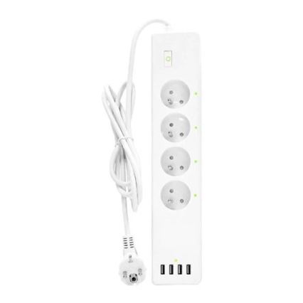 Verlängerungskabel mit Schalter SMART 1,8 m 4-fach + 4x USB Wi-Fi Tuya