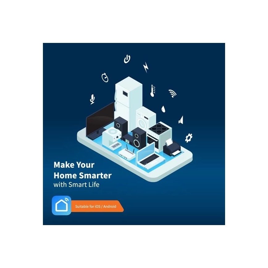 Verlängerungskabel mit Schalter SMART 1,8 m 4-fach + 4x USB Wi-Fi Tuya
