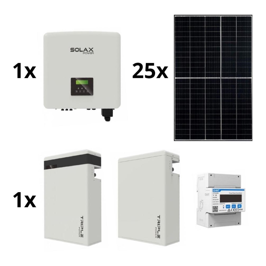 Solar-Kit: SOLAX Power - 10kWp RISEN + 10kW SOLAX Wechselrichter 3f + 11,6 kWh Batterie