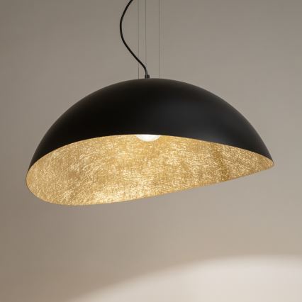 Deckenleuchte an Kabel SOLARIS 1xE27/60W/230V Ø 48 cm schwarz/gold