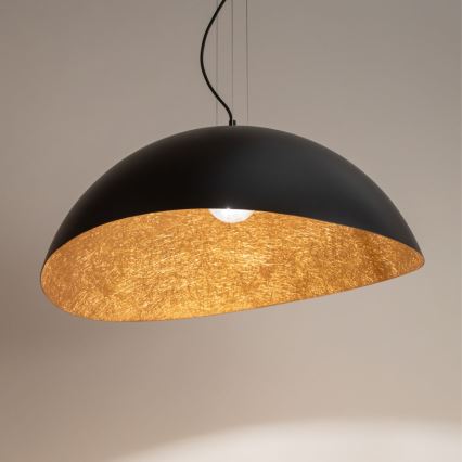 Deckenleuchte an Kabel SOLARIS 1xE27/60W/230V Ø 48 cm schwarz/kupferfarben