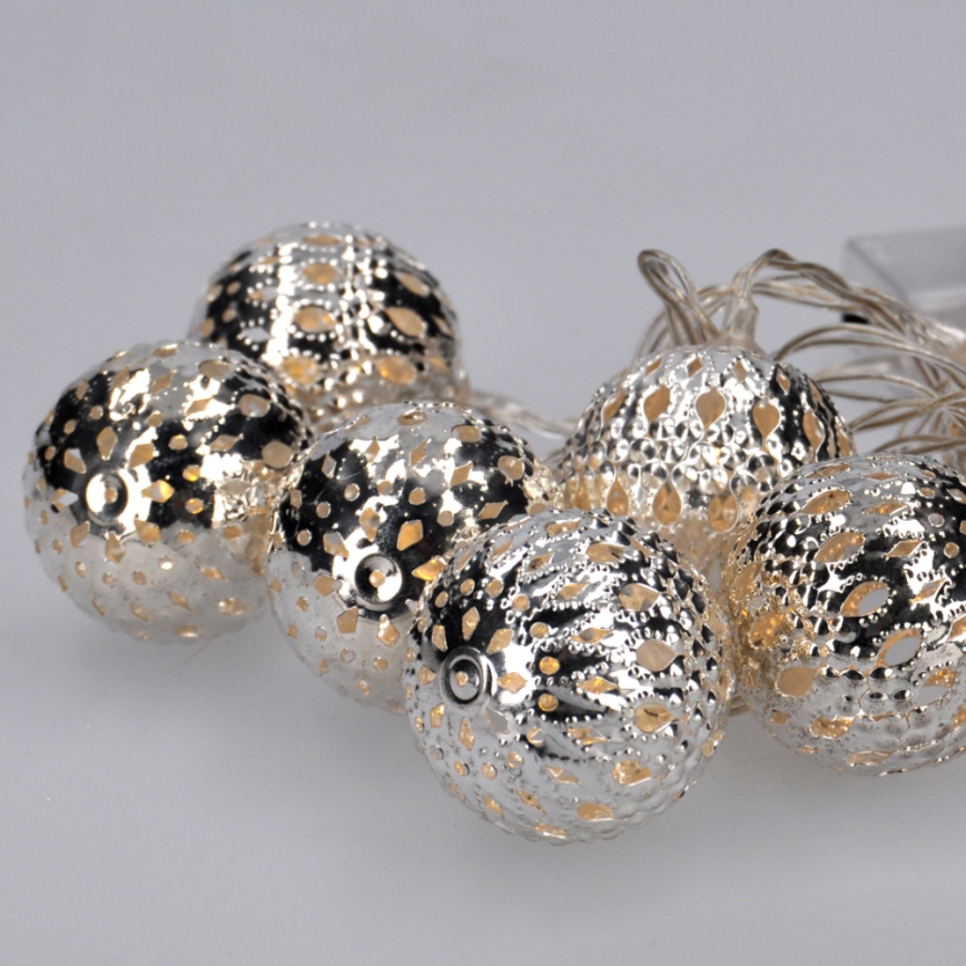 LED-Weihnachtslichterkette 10xLED/2xAA 1m warmweiβ
