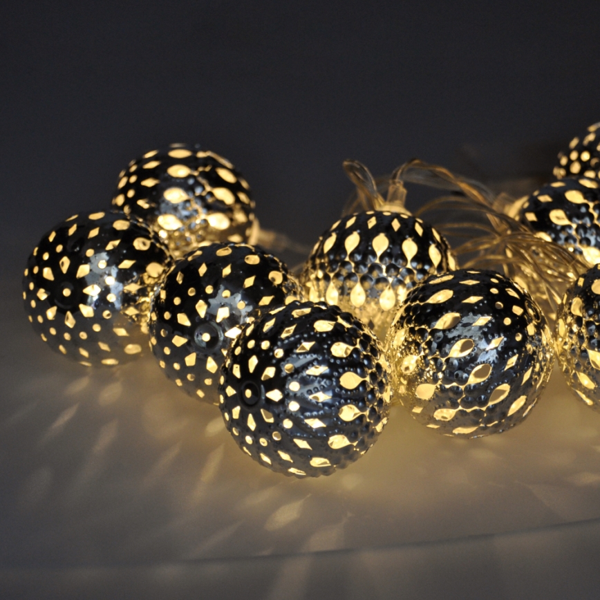 LED-Weihnachtslichterkette 10xLED/2xAA 1m warmweiβ