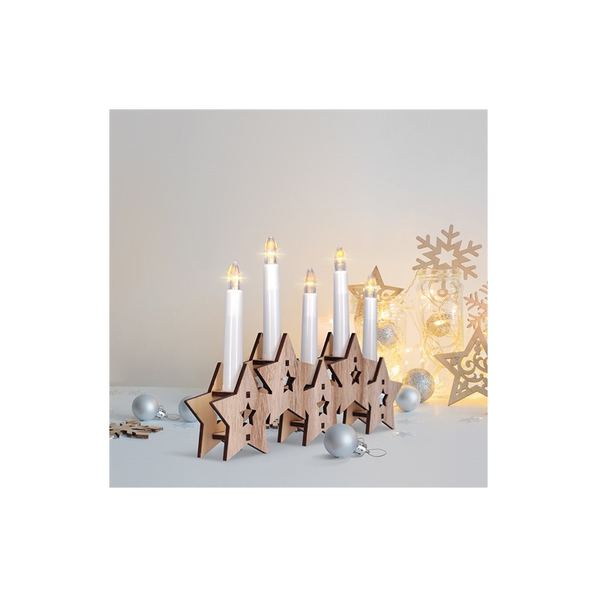 LED Weihnachtsleuchter 5xLED/2xAA