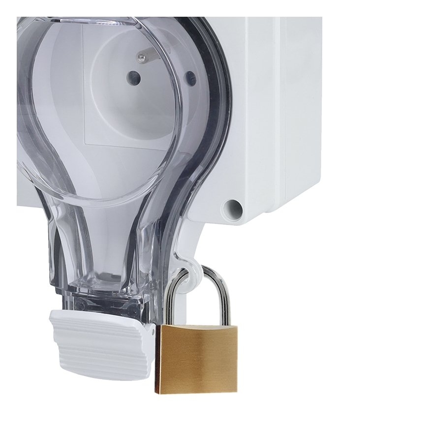 Feuchtraumsteckdose mit Schalter 230V/16A IP66