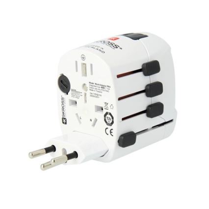 Universal-Reiseadapter für die ganze Welt 230V + USB-Anschluss