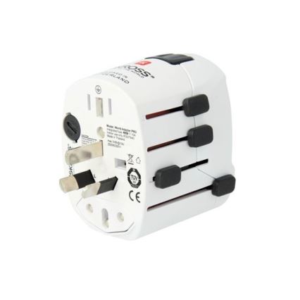 Universal-Reiseadapter für die ganze Welt 230V + USB-Anschluss
