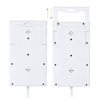 Verlängerungskabel mit Schalter 8Z Typ E + 1xUSB-A + 1xUSB-C 2m weiß