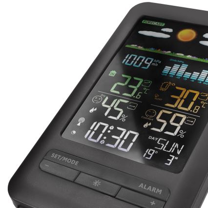 Wetterstation mit LCD-Anzeige 2xAA + 2xAA schwarz