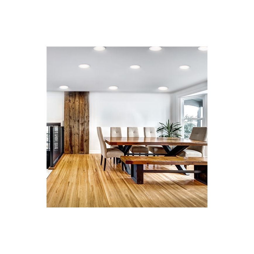 LED-Einbauleuchte LED/12W/230V 3000/4000/6000K Ø 17 cm weiß