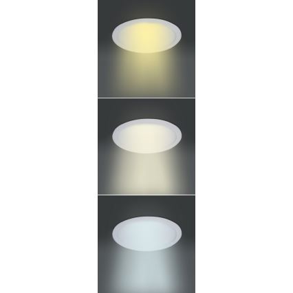 LED-Einbauleuchte LED/12W/230V 3000/4000/6000K Ø 17 cm weiß