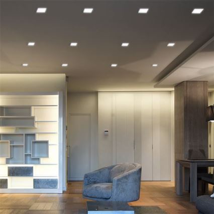 LED-Einbauleuchte 24W/230V 3000/4000/6000K 30x30 cm weiß