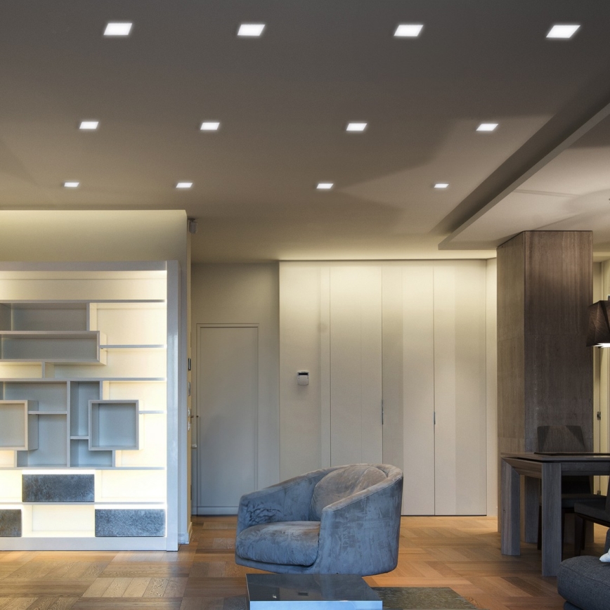 LED-Einbauleuchte LED/6W/230V 3000/4000/6000K 12x12 cm weiß