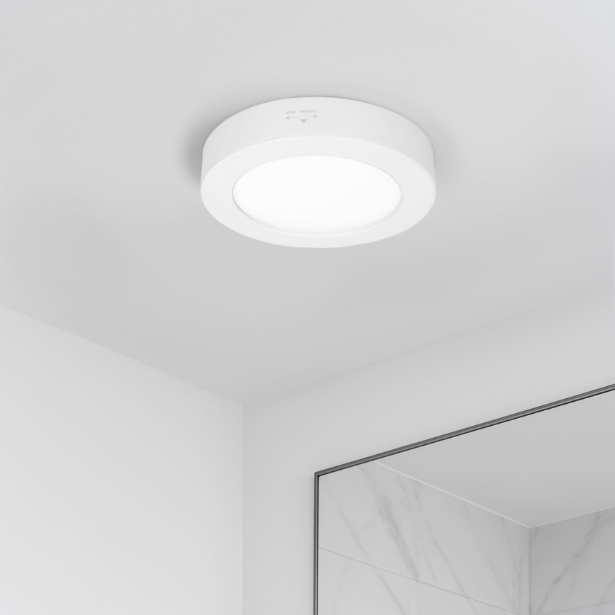 LED-Aufputz-/Einbaupanel 2-in-1 LED/12W/230V 3000/4000/6000K Ø17cm IP54 weiß
