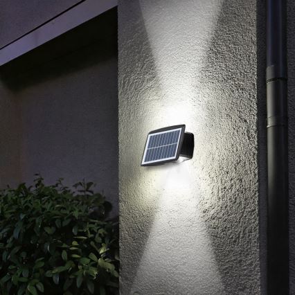 LED-Solar-Wandleuchte LED/3,7V IP44 1200 mAh
