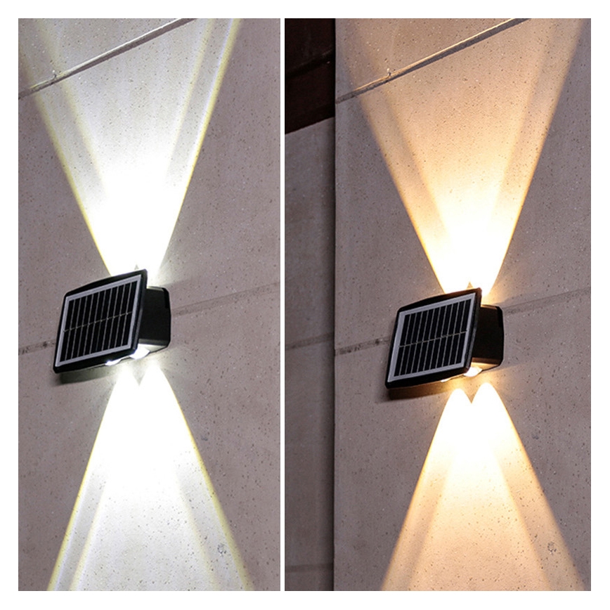 LED-Solar-Wandleuchte LED/3,7V IP44 1200 mAh