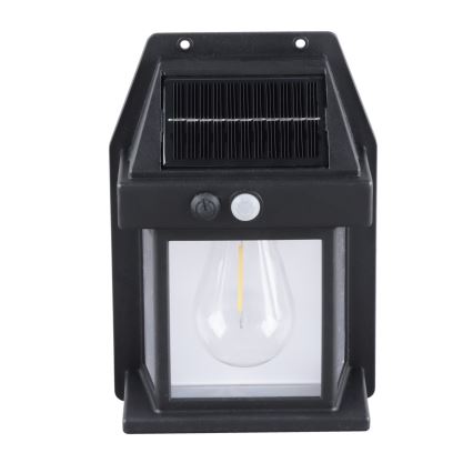 Dimmbare Solar-LED-Laterne mit Sensor, 3,7 V, IP44, 1200 mAh