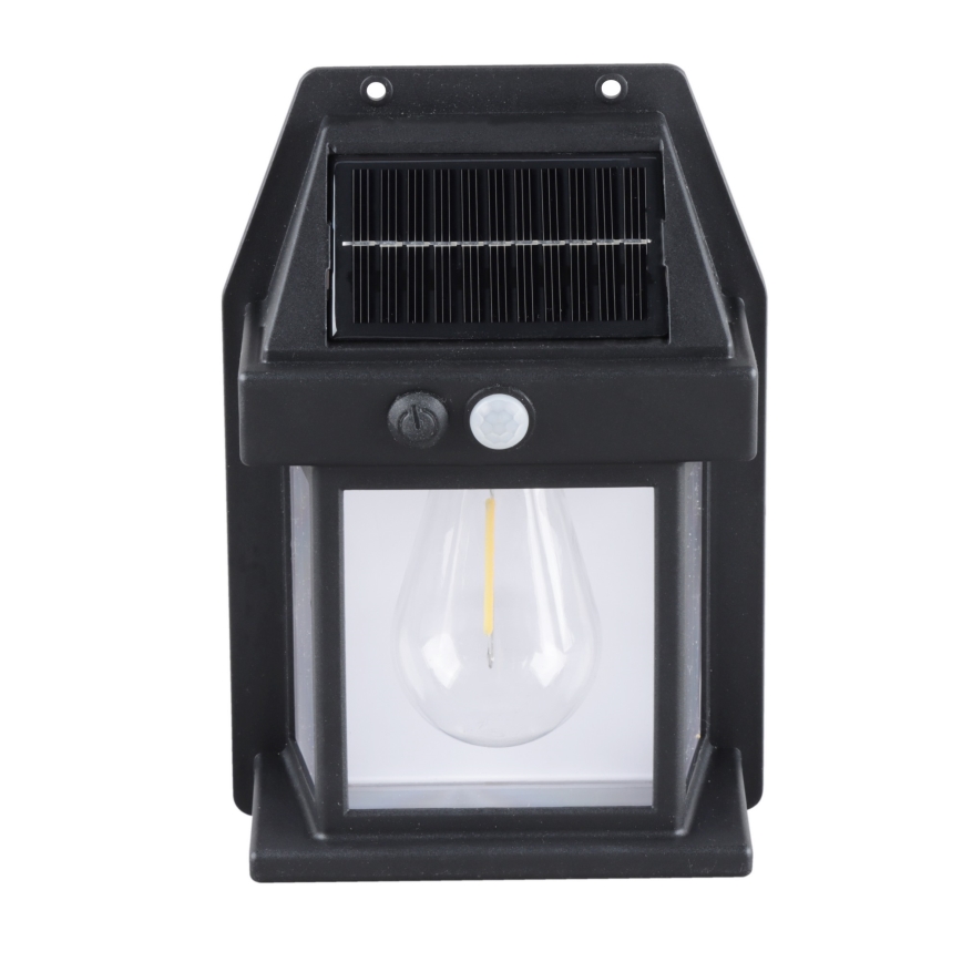 Dimmbare Solar-LED-Laterne mit Sensor, 3,7 V, IP44, 1200 mAh