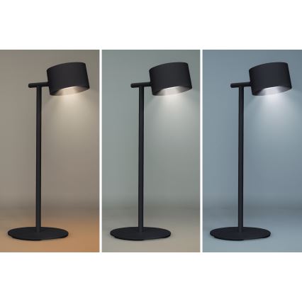Dimmbare wiederaufladbare LED-Leuchte mit Touch-Funktion 3in1 LED/4W/2000 mAh 3000/4000/6500K schwarz