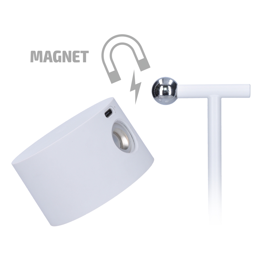 LED-Dimmbares Touch-Ladegerät 3in1 LED/4W/2000 mAh 3000/4000/6500K Weiß