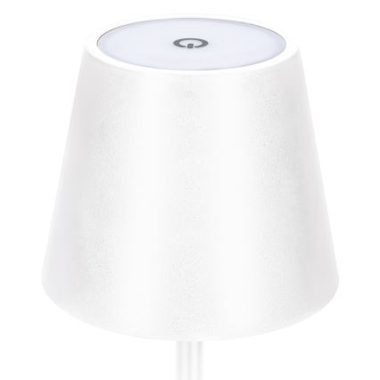 LED-dimmbare, wiederaufladbare Touch-Tischlampe LUCCA LED/3,7V 3000/4000/6500K 2000 mAh weiß
