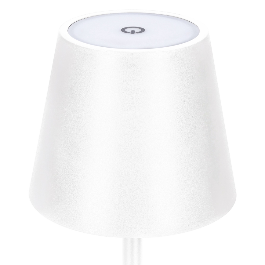LED-dimmbare, wiederaufladbare Touch-Tischlampe LUCCA LED/3,7V 3000/4000/6500K 2000 mAh weiß