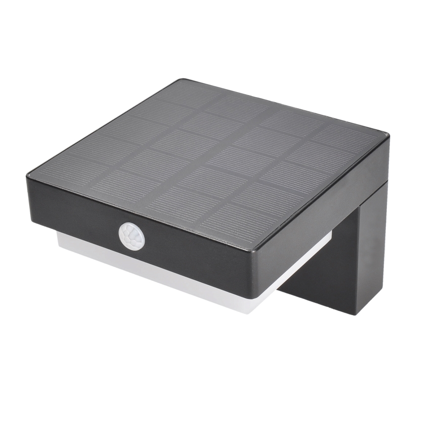 LED-Solar-Wandleuchte mit Bewegungs- und Dämmerungssensor PALERMO LED/5W/3,7V 2000 mAh IP54 schwarz