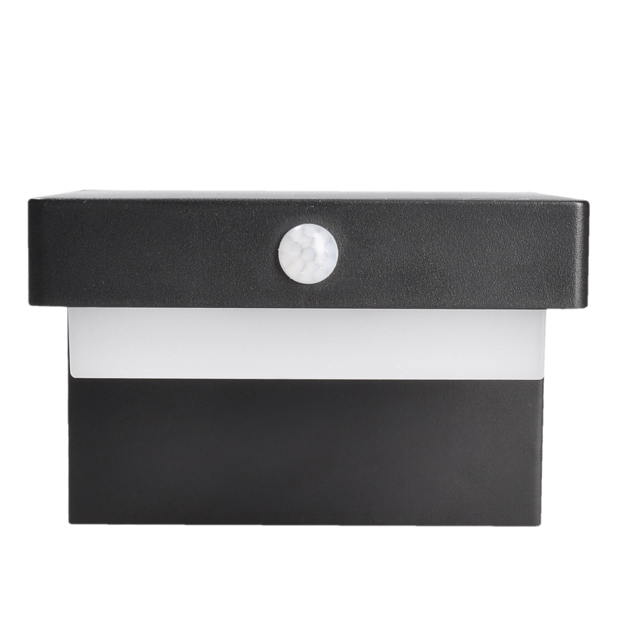 LED-Solar-Wandleuchte mit Bewegungs- und Dämmerungssensor PALERMO LED/5W/3,7V 2000 mAh IP54 schwarz