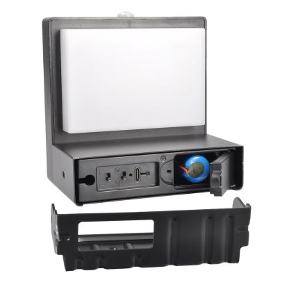 LED-Solar-Wandleuchte mit Bewegungs- und Dämmerungssensor PALERMO LED/5W/3,7V 2000 mAh IP54 schwarz