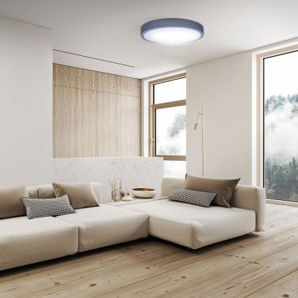 LED Dimmbares Deckenleuchte GREY LED/60W/230V 3000-6500K grau Ø 49 cm + Fernbedienung