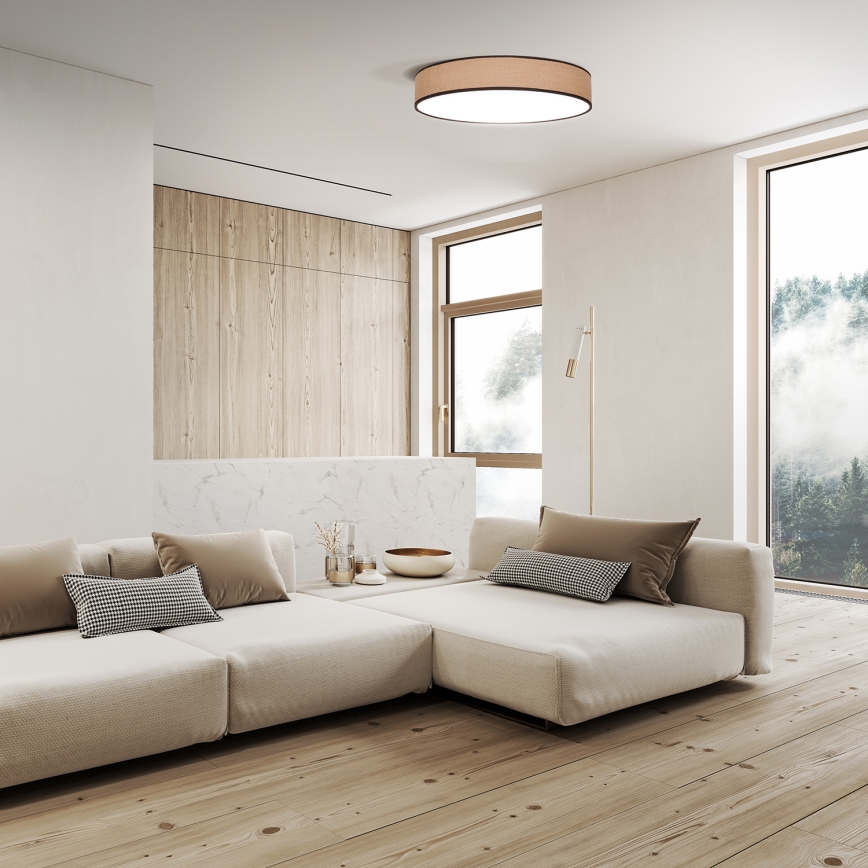 LED Dimmbares Deckenleuchte BROWNIE LED/48W/230V 3000-6500K Braun Ø 40 cm + Fernbedienung