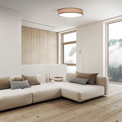 LED Dimmbares Deckenleuchte BROWNIE LED/60W/230V 3000-6500K Braun Ø 50 cm + Fernbedienung