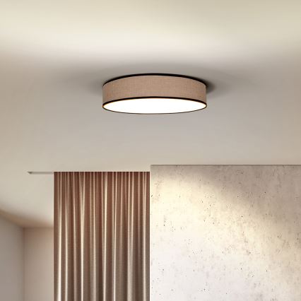 LED Dimmbares Deckenleuchte BROWNIE LED/60W/230V 3000-6500K Braun Ø 50 cm + Fernbedienung