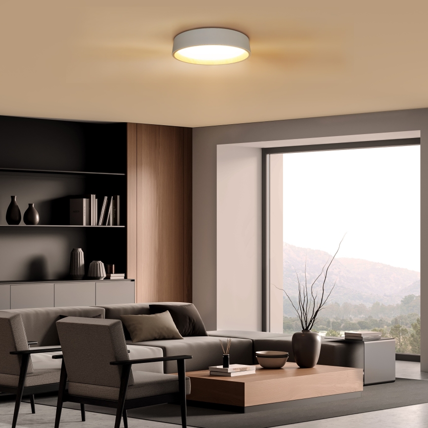 LED Dimmbares Deckenleuchte LARIOS LED/48W/230V 3000-6500K Ø39 cm Weiß + Fernbedienung