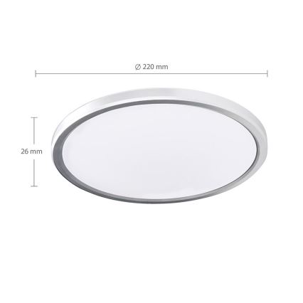 LED-Deckenleuchte für Badezimmer ACATE LED/18W/230V 3000/4000/6000K Ø 22 cm IP54
