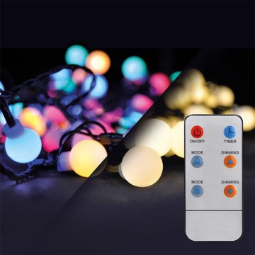Soligth 1V09-RGB - LED RGB Dimmbare Weihnachtskette für den Außenbereich 25 m 200xLED/230V + Fernbedienung IP44