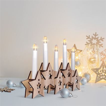LED-Weihnachts-Kerzenleuchter 5xLED/2xAA