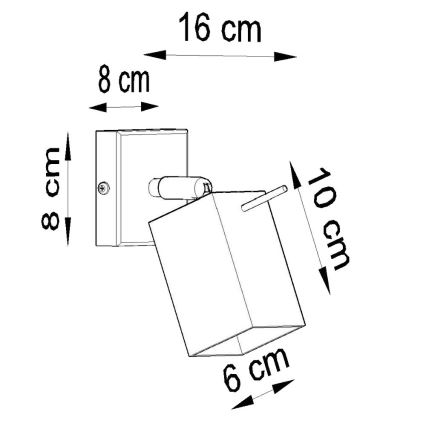 Wandleuchte MERIDA 1xGU10/40W/230V grau